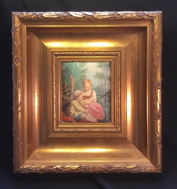 Traditional Dutch Children on Silk Beautifully & Professionally Framed