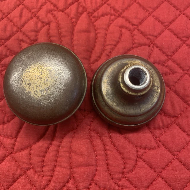 PAIR Antique Brass/Bronze Door Knob FOR Door or Crafting