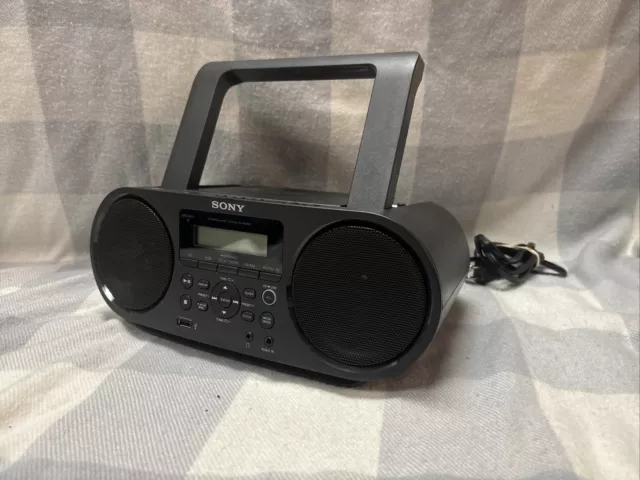 Sony ZS-RS60BT CD Bluetooth AM/FM USB Headphone/Line-in Boombox TESTED