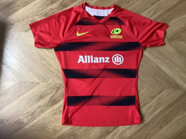 SARACENS RUGBY TRAINING Shirt Jersey Player Issue Nike Size L 2019 20 Allianz 29.99 PicClick UK