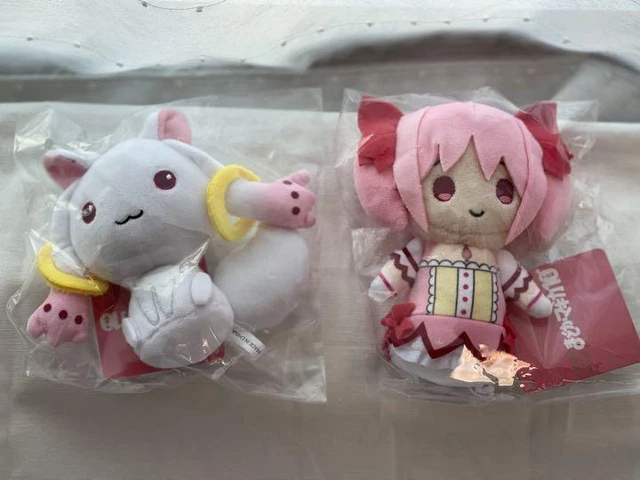 Puella Magi Madoka Magica Plush Toy Mascot Madoka Kaname Kyubey Set Lot of 2