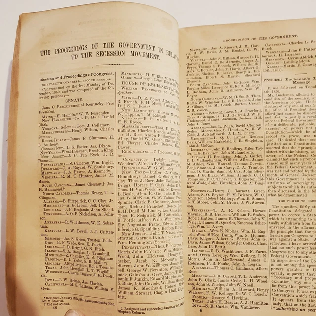 Vintage Book 1864 The Great Rebellion Government Political History yrs 1860-1864 3