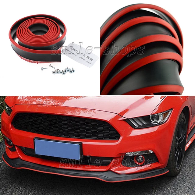 CAR UNIVERSAL FRONT Bumper Lip Splitter Chin Spoiler Skirt Rubber