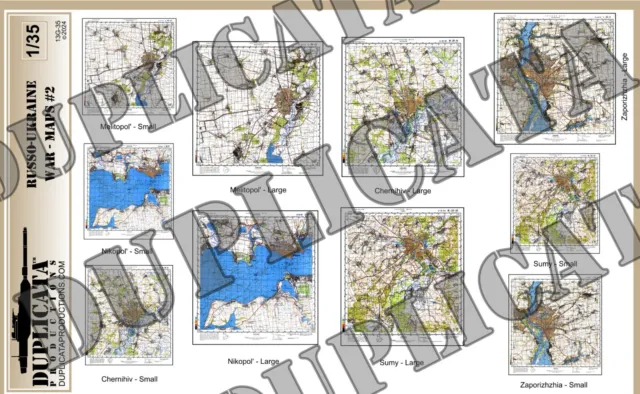 Diorama/Model Accessory- 1/35 Russo-Ukrainian War Maps #2