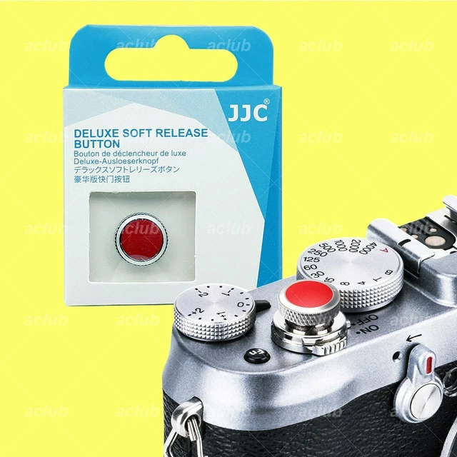 Pulsante di rilascio otturatore morbido deluxe argento rosso per Sony A7 A7R A7S A9 A6100 RX100