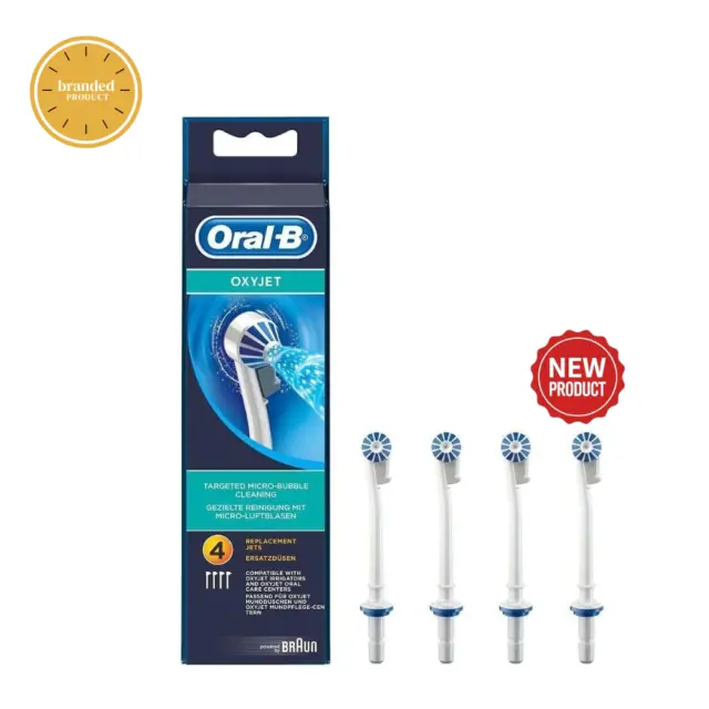 Oral-B OxyJet Ersatzdüsen für Munddusche/Zahnzwischenraumreiniger, 4 Stück