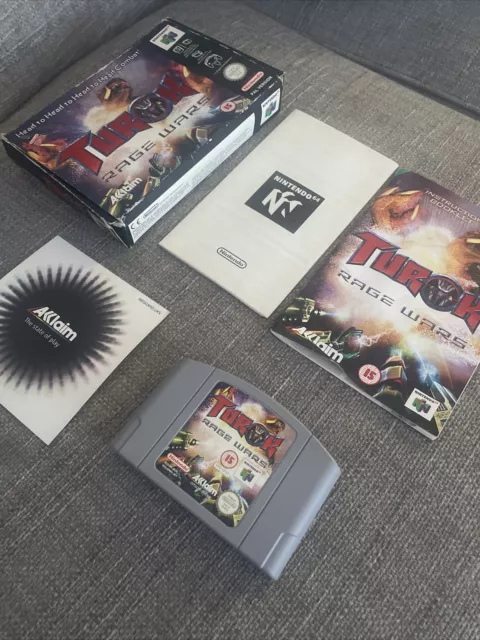 TUROK RAGE WARS ~ Nintendo 64 N64 - Boxed with manual Tested Nintendo