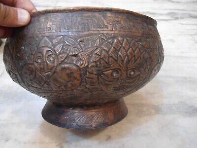 vintage copper bowl tibetan Tibet handmade