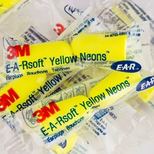 3M Yellow Neon Uncorded Earplugs ES-01-001 EAR Soft Disposable earplugs FREE P&P