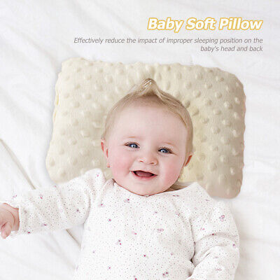 Baby Solid Color Soft Pillow Newborns Head Support Cushion Sleep Positioner 2