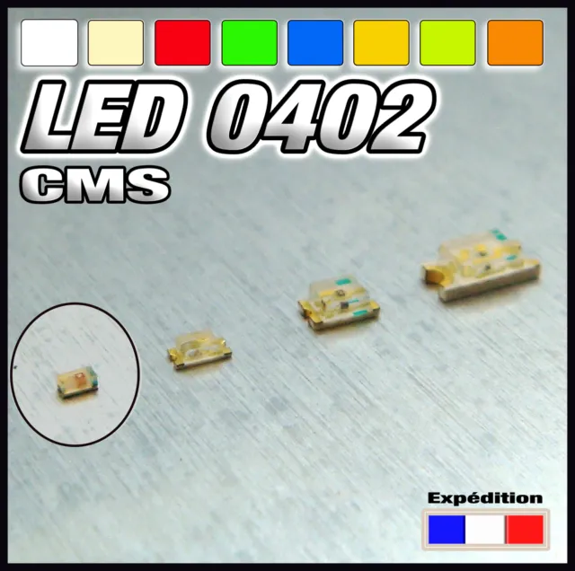 144# SMD LED 0402 :white, Warm white, red, blue, yellow, orange, green,
