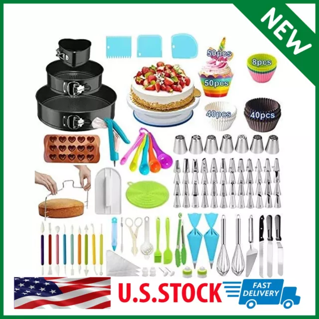 493 PCS Cake Decorating Supplies Kit Professional Cupcake DIY Baking Tools Set