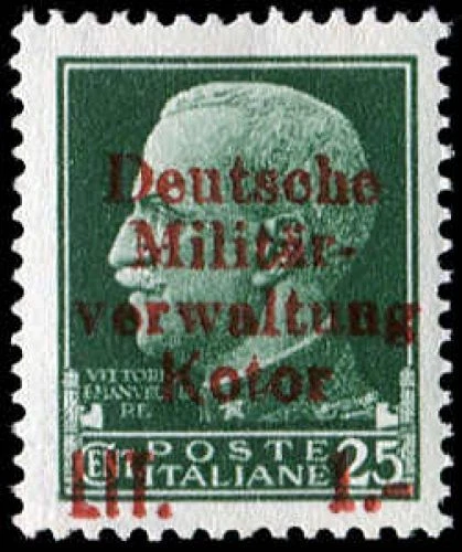 Deutsche Besetz.II.WK Kotor, 1944, 1-6 X, postfrisch