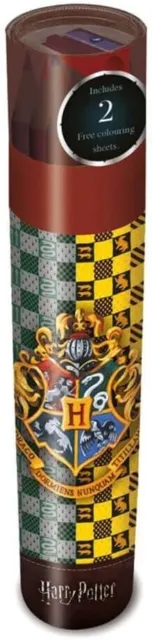 Harry Potter Hogwarts Colouring Pencil Set Tube Official Merchandise - NEW UK