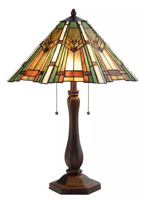 Grande lampada da tavolo stile Tiffany - larghezza 20 pollici