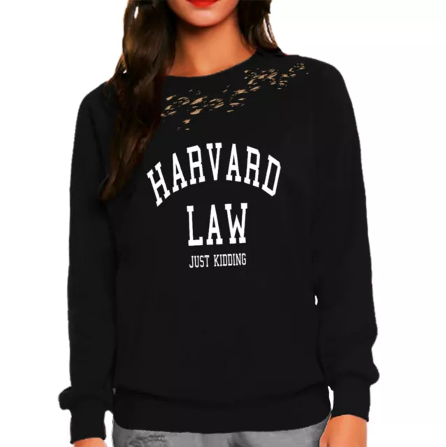 Harvard law just kidding sweat-shirt & masque facial chemise haut poids lourd 2
