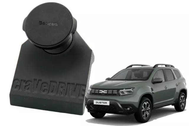 Support magnétique pour téléphone pour Dacia Duster 2 2022+ (Couleur Noir)