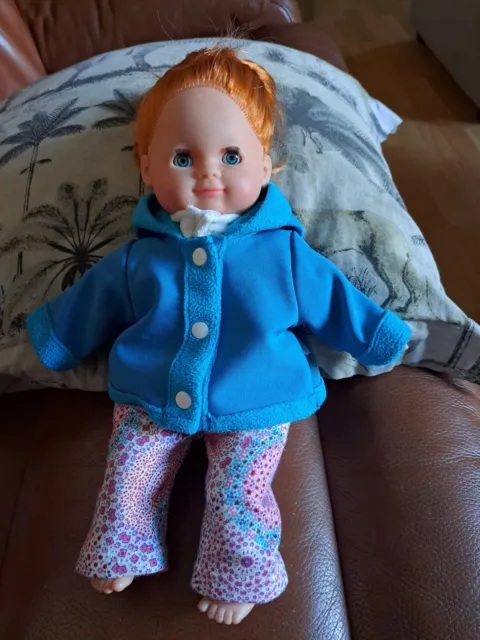 Schildkrot Schlummerle Auburn Ginger Soft Bodied Doll 14" Blue Eyes Girl