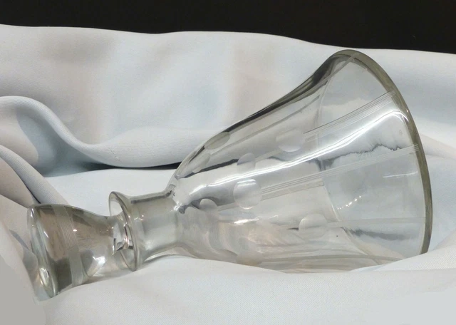 B 1970 élégant ensemble carafe flacon cristal signé 640g21cm +2 verres chic 2