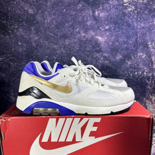 Nike Air Max 180 Summit White Gold 2013 Release Size U.K 9 Great Condition