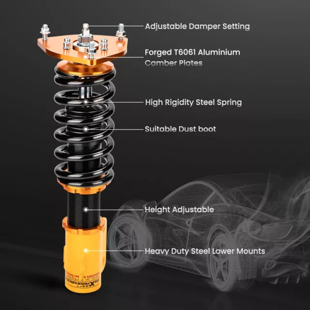 Street Coilover Suspension for Subaru Legacy 2000-04 BE Adjustable Damper Shock 2