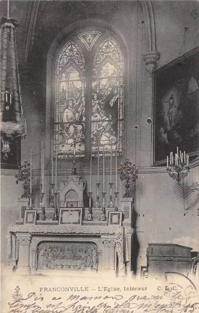 CPA 95 FRANCONVILLE L'EGLISE INTERIEUR (dos non divisé)