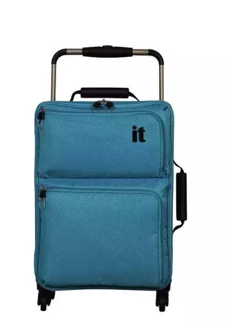 Luggage Suitcase Bag Blue 4 Wheel Soft Cabin Small 31L Luggage Travel Trolley