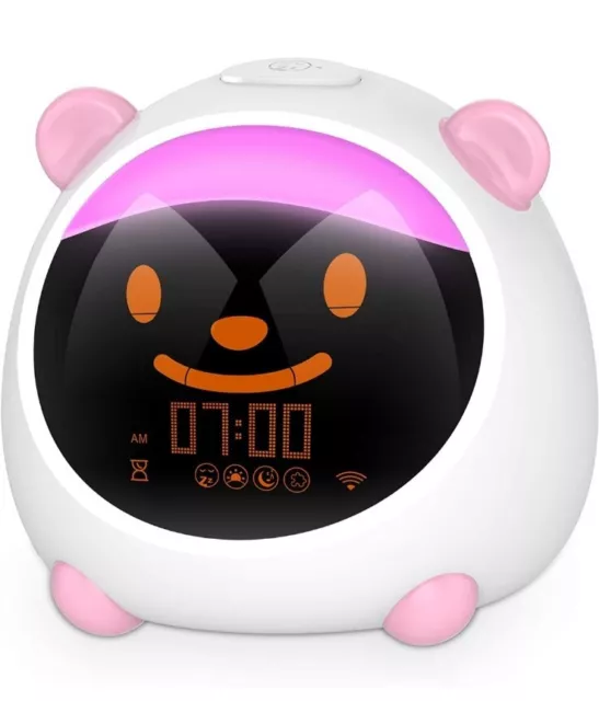 Togaga Children Clock, Sleep Trainer Clock Alarm Clock Light with Voice & Remote