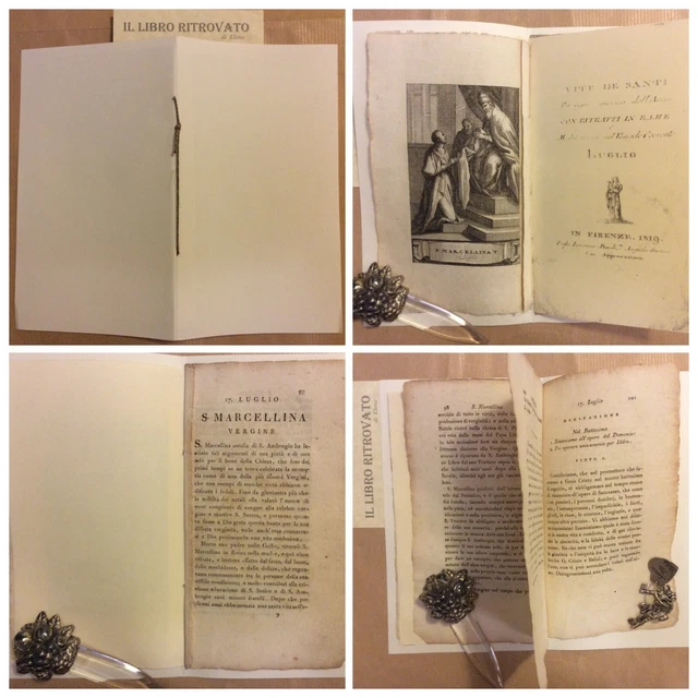 Incisione in rame 17 Luglio Santa Marcellina. Meditazioni Vite dei Santi 1819