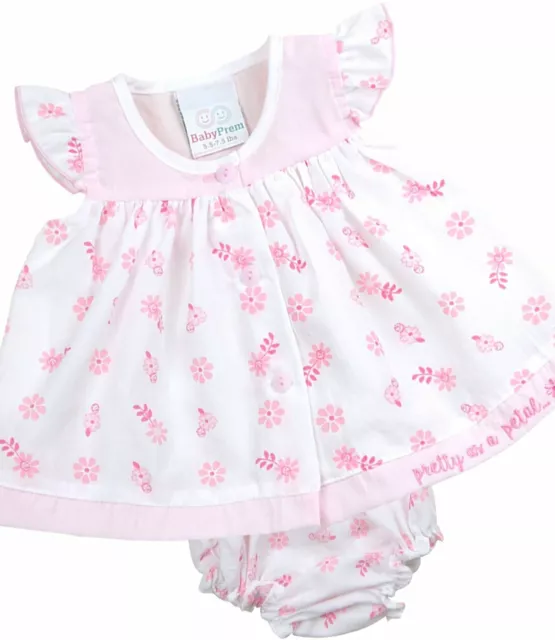 Babyprem Premature & Newborn Baby Dress Set Girls Pink Outfit 5-7.5lb 7.5-10lb