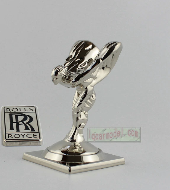 11 SCALE ROLLS Royce Fabulous hood Ornament Mascot Silver Metal Model
