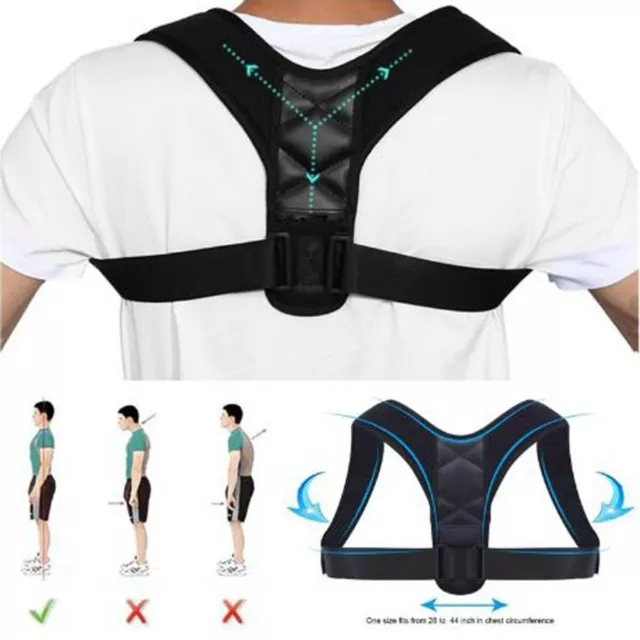 Posture Corrector Spine Back Support Brace Training Harness - Chest size 25-45in