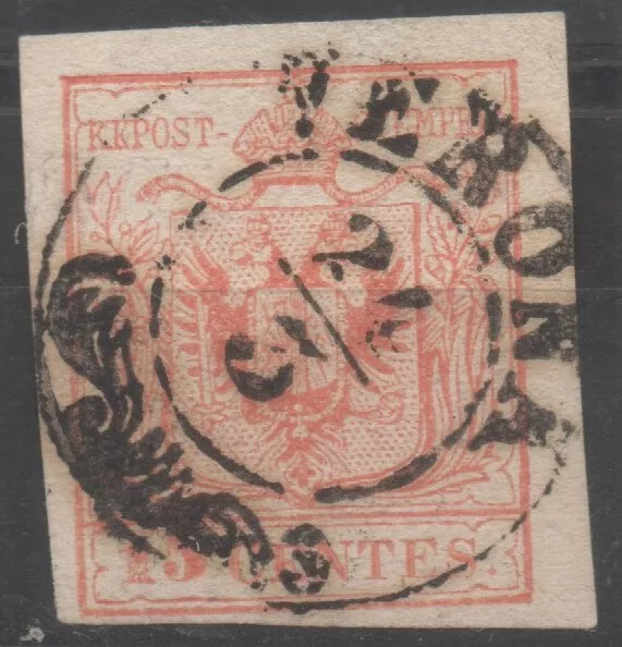 LOMBARDEI-VENETIEN 1850 - 15 centesimi used in Verona
