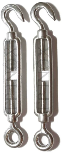 Tendeur ( Ridoir ) inox 316 - A4 Oeil/Crochet 140mm ( Lot de 2 )