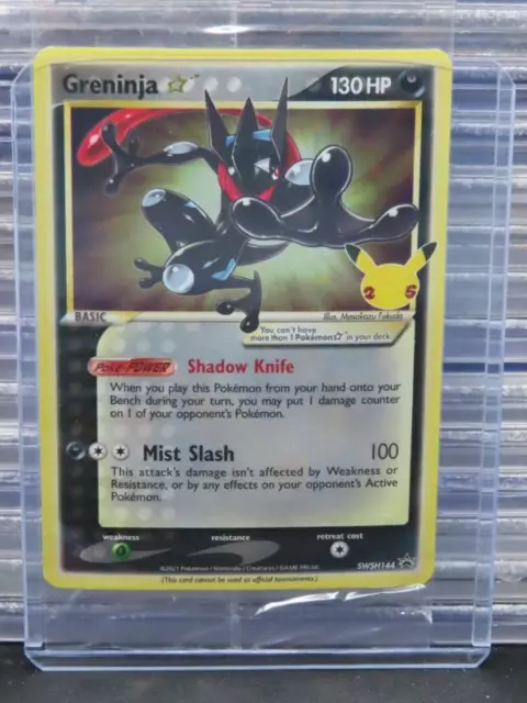 Pokemon Gold Star Sword & Shield Greninja Promo Holo #SWSH144 (B)