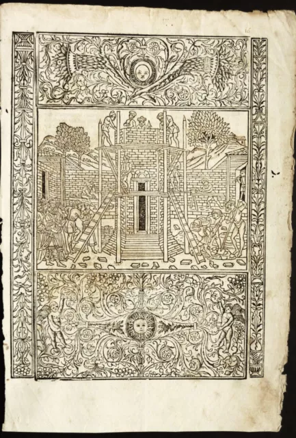 Very Rare 15th Fine Wood Engraving