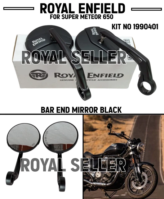 GENUINE ROYAL ENFIELD Super Meteor 650 "BAR END MIRROR BLACK" £126.34
