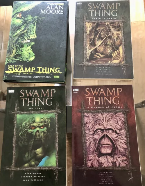 Swamp Thing by Alan Moore Book LOT 1 Hardcover 3-4-5 Paperback DC Vertigo Comics