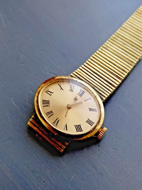 Montre Lip Femme Vintage Plaqué Or 20 Microns - Occasion, Bracelet Plaqué Or