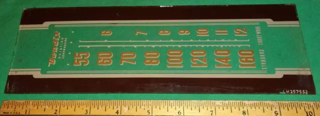 Bendix 676 Radio Phono Glass Dial Scale 3 1/2 X 10 3/4 INCH LH257552 (1946) NICE