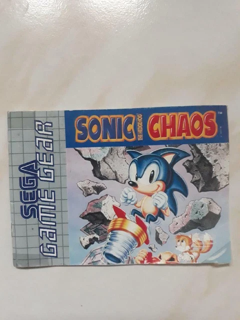 NOTICE MODE D'EMPLOI Sonic the hedgehog Chaos Sega Game Gear EUR 8,00 ...
