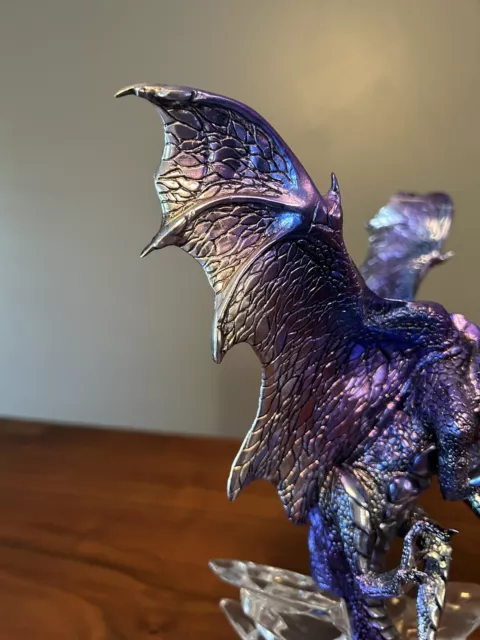 Michael Whelan Franklin Mint Purple Dragon Statue Guardian of the Skies Fantasy 3