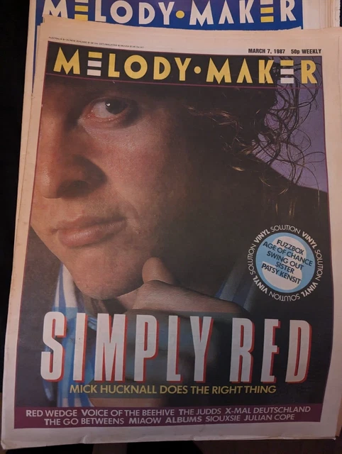 Melody Maker -1987 Simply Red X-Mal Deutschland Voice Of The Beehive Judds