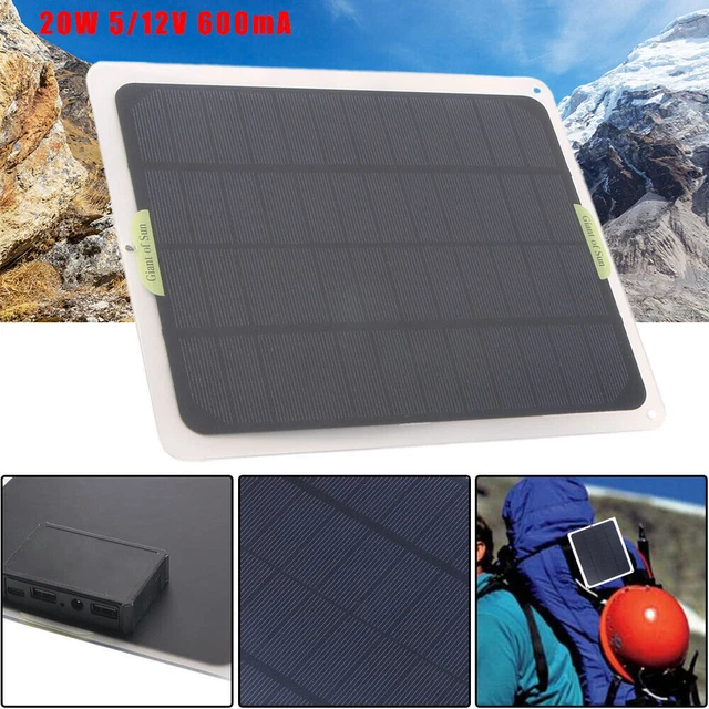 20W Car Boat Yacht Solar Panel Trickle Battery Charger Power Supply Outdoor