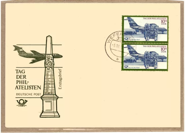 Ersttagsbrief - "Tag der Philatelisten Deutsche Post DDR" Marken/Stempel