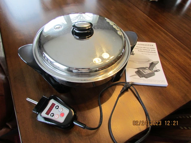 Saladmaster 304/316Ti (Titanium) 12" Electric Skillet- SA012OCU - New Design Saladmaster 304/316Ti (Titanium) 12" Electric Skillet- SA012OCU - New Design