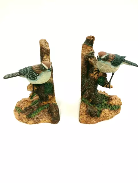 Hour Of Power Sparrows Club 2002 Christian 7" Resin Sparrow Book Ends  EUC