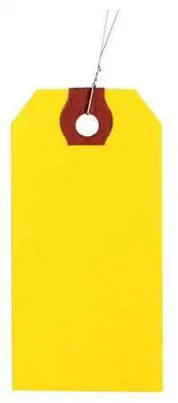 Zoro Select 1Gyu2 3-1/8" X 6-1/4" Yellow Paper Wire Tag, Pk1000