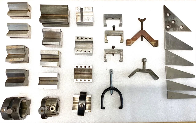 LOT (32 pcs) Machinist Precision V Blocks & Clamp Sets & Angle Block Set