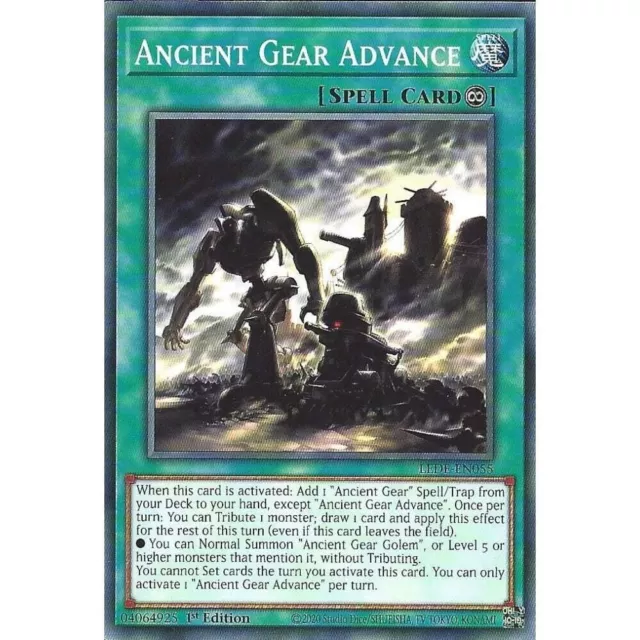 LEDE-EN055 Ancient Gear Advance : Common Card : 1st Edition YuGiOh TCG